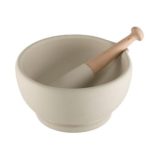 Unglazed Mortar & Pestle 4"-8.5" by Milton Brook Potteries