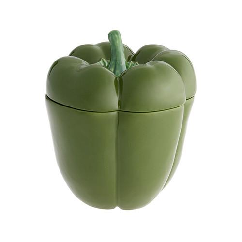 Ceramic Green Pepper Box, 7.5", Medium by Bordallo Pinheiro