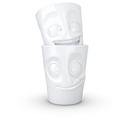 Faces Mugs 11.8 oz. Without Handles, Set of 2