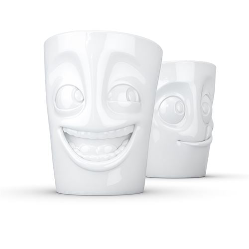 Faces Mugs 11.8 oz. Without Handles, Set of 2