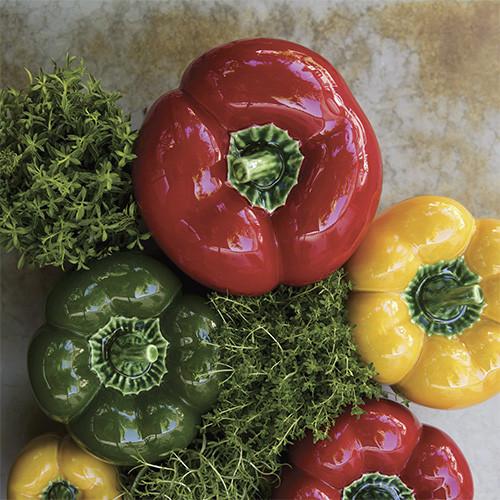Ceramic Green Pepper Box, 7.5", Medium by Bordallo Pinheiro