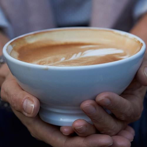Porcelain 13 oz European Footed Coffee or Cafe au Lait Bowl by Pillivuyt