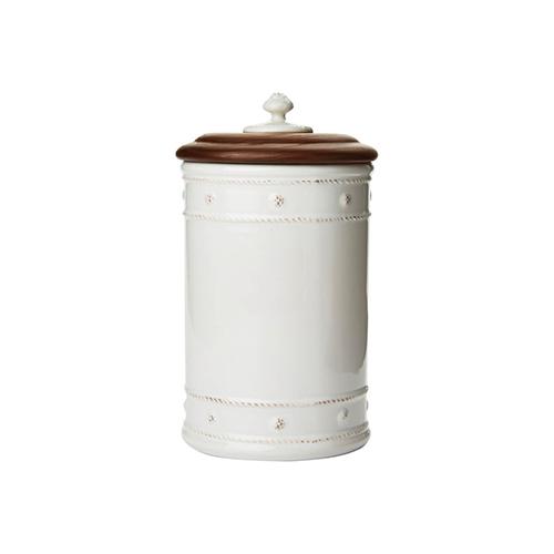 Whitewash Berry and Thread Canister with Wooden Lid by Juliska