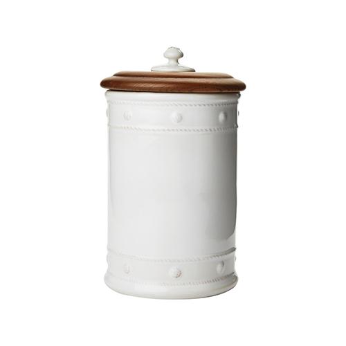 Whitewash Berry and Thread Canister with Wooden Lid by Juliska