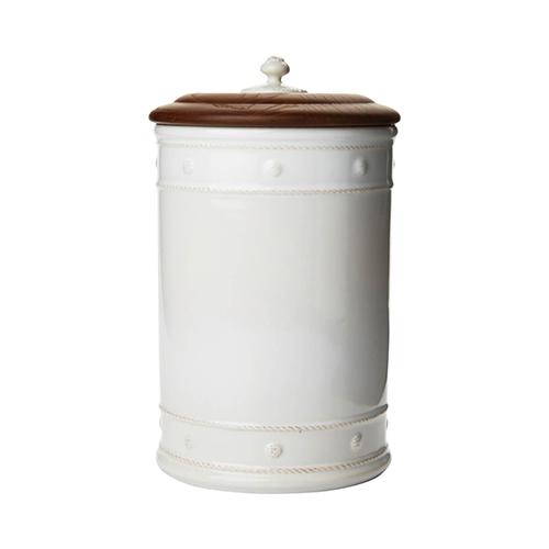 Whitewash Berry and Thread Canister with Wooden Lid by Juliska